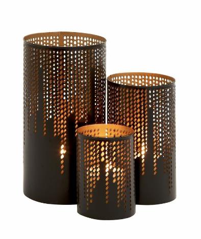 Black Raindrop Cutwork Votive Set – 3 Sizes