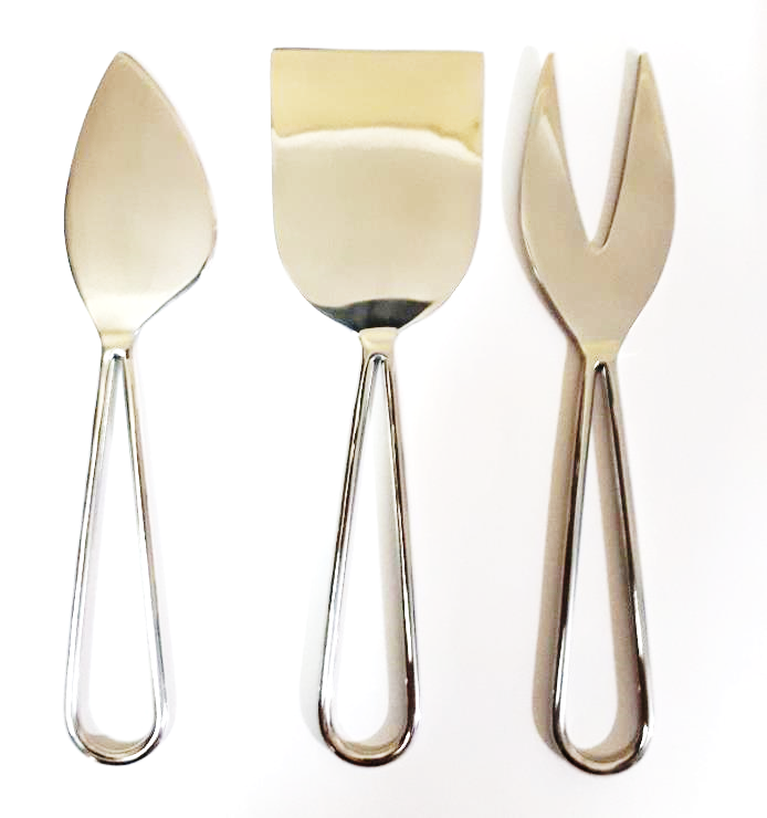 Silver 3-Piece Cheese Knife Set