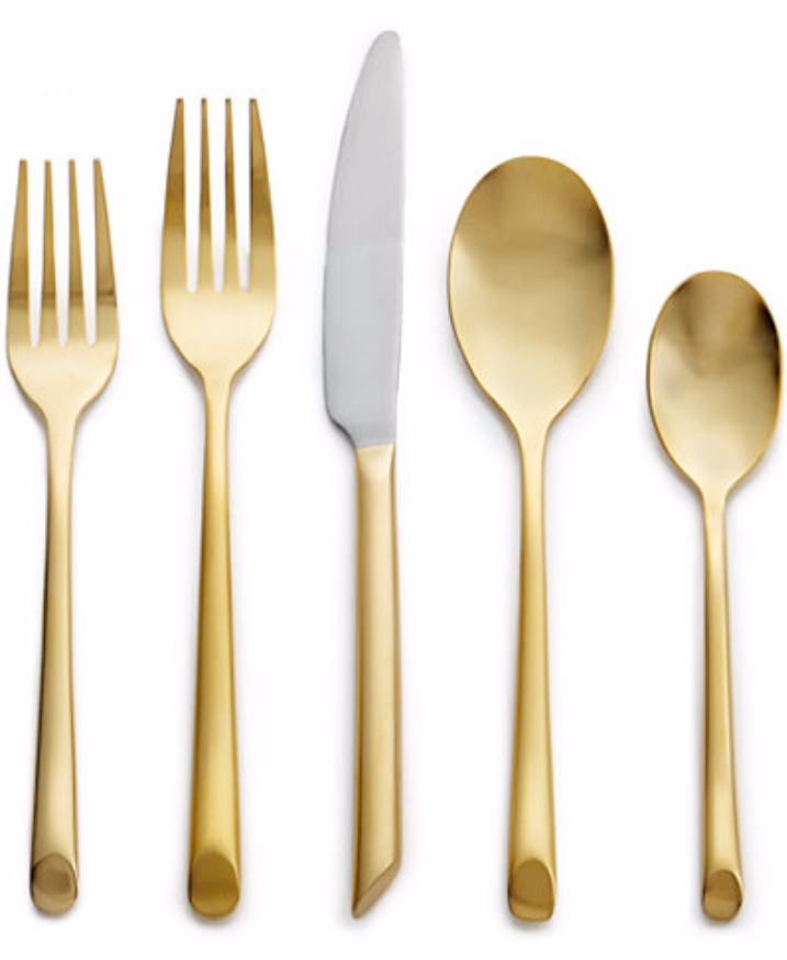 Matte Gold Cutlery Set – 5 Piece
