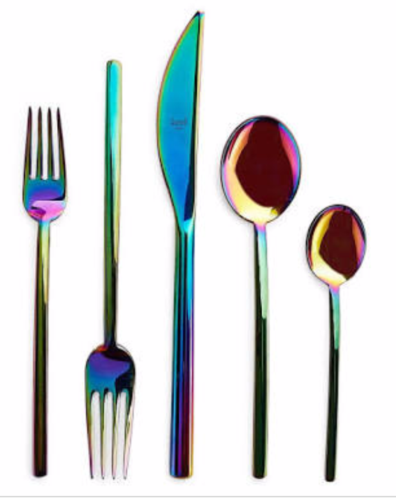 Rainbow Titanium Cutlery Set – 5 Piece