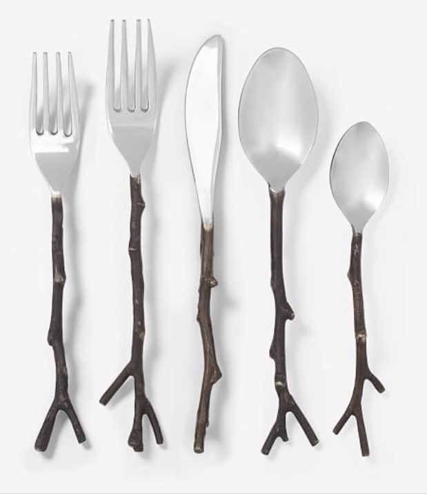 Bronze Twig-Handle Cutlery Set – 5 Piece