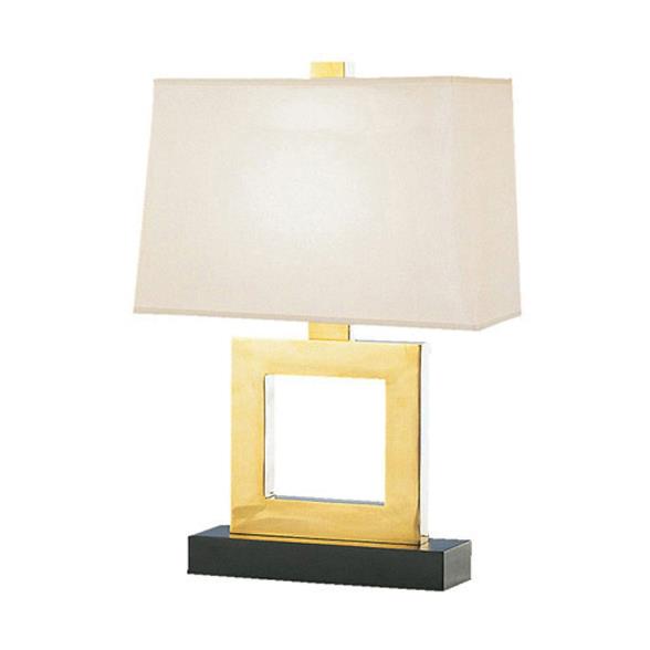 Glass Cylinder & Brass Base Table Lamp