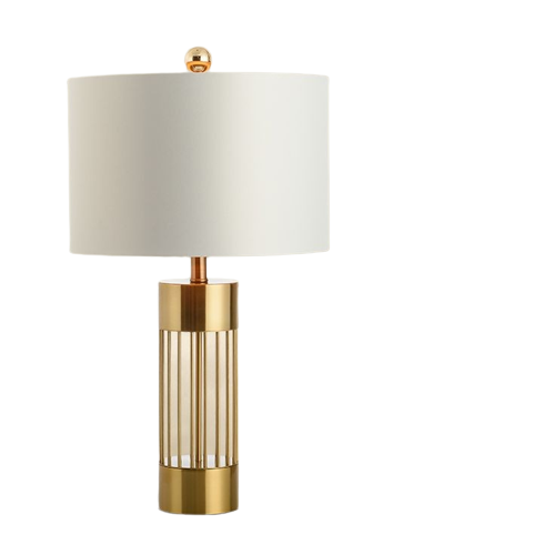 Gold Cage Column Table Lamp