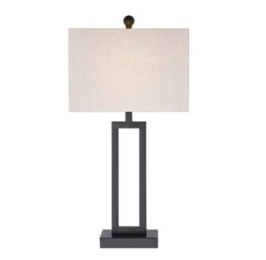 Gold Square Open-Frame Table Lamp
