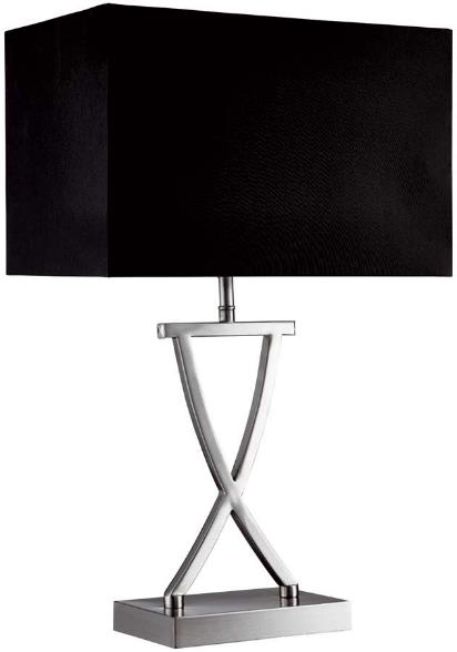 X-Cross Base Table Lamp – Brushed Steel