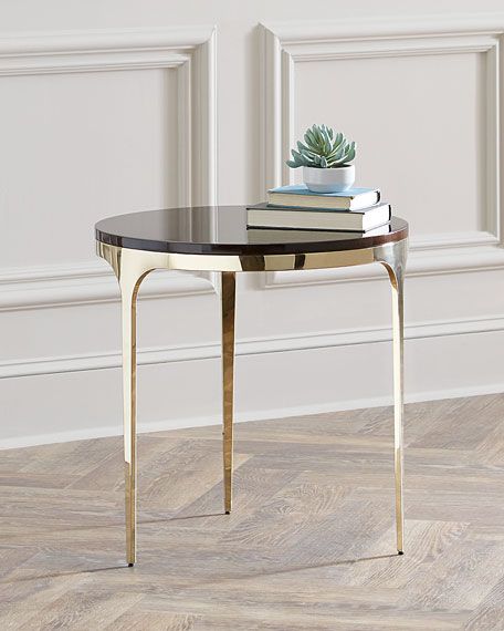 Tripod Leg Accent Table with Marble Top