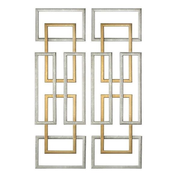 Geometric Interlocking Rectangle Panels – Pair