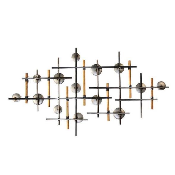 Abstract Rod & Circles Wall Sculpture