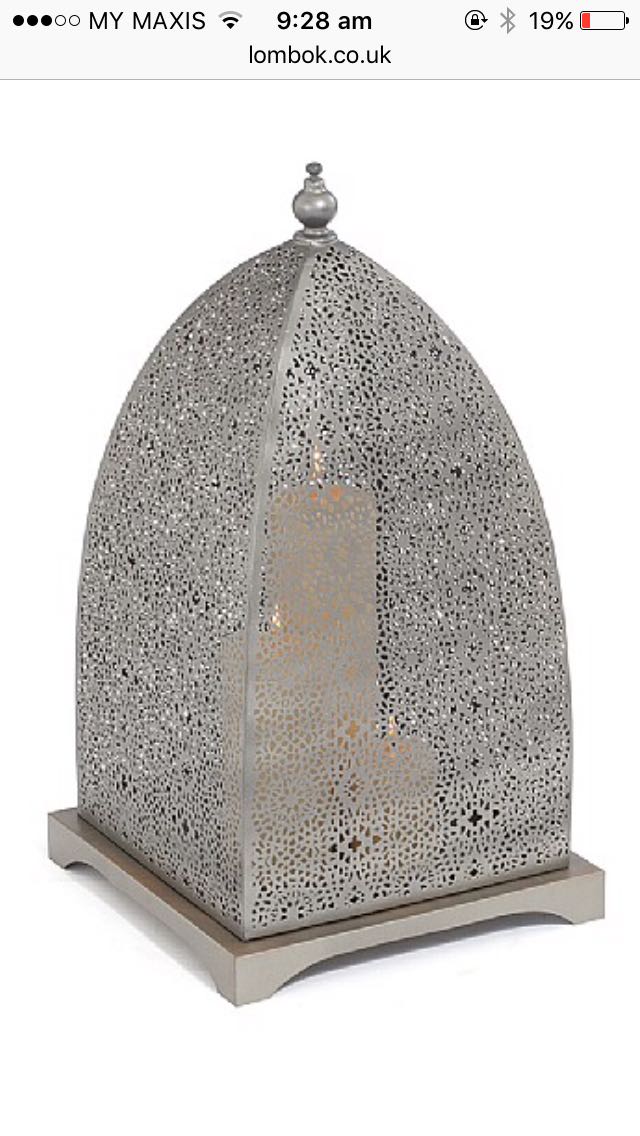 Ornate Silver Candle Lantern