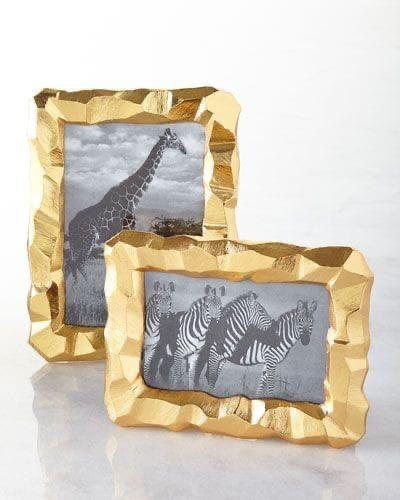 Gold Metal Photo Frames Set