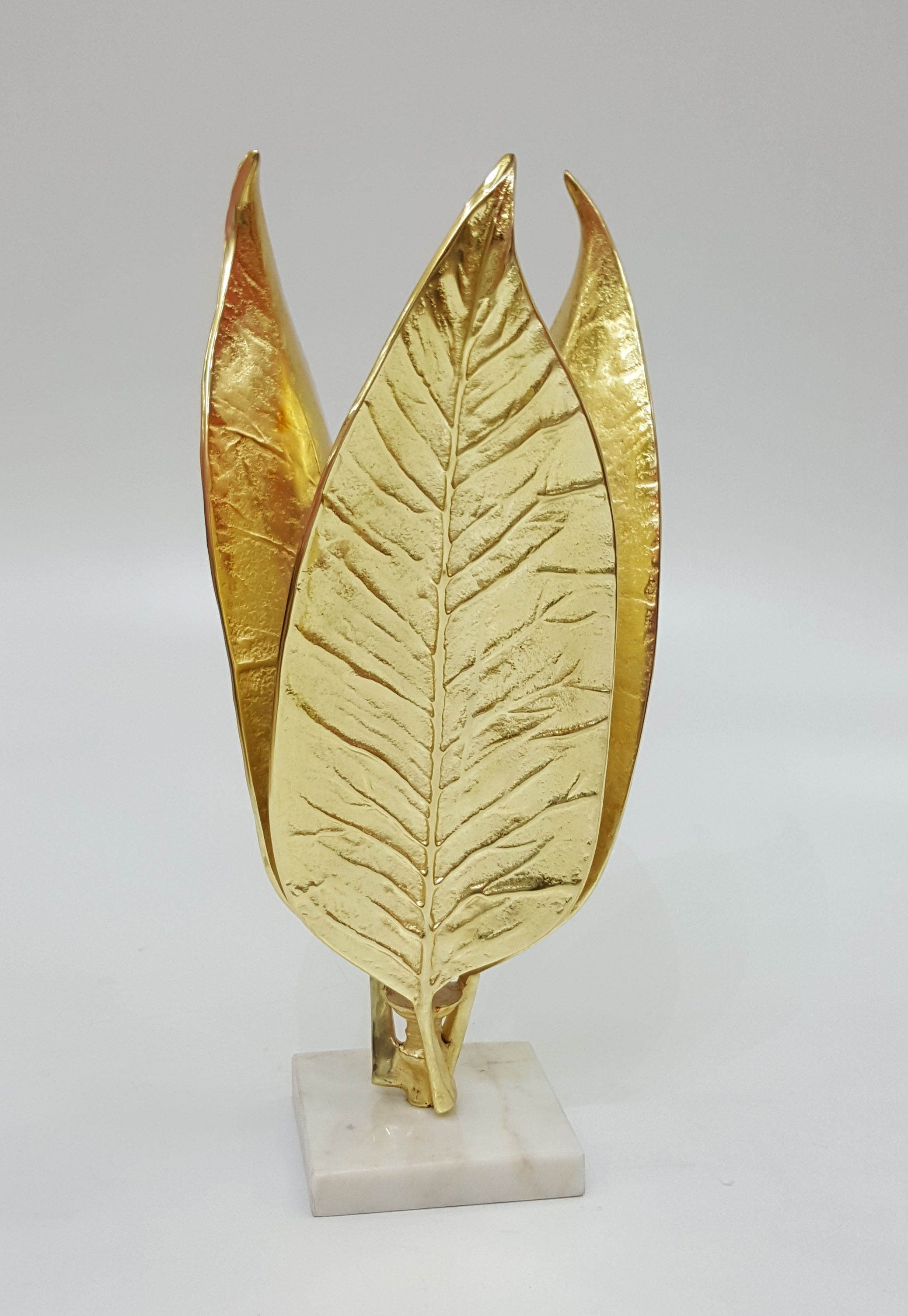 Gold Leaf Triple Sculpture