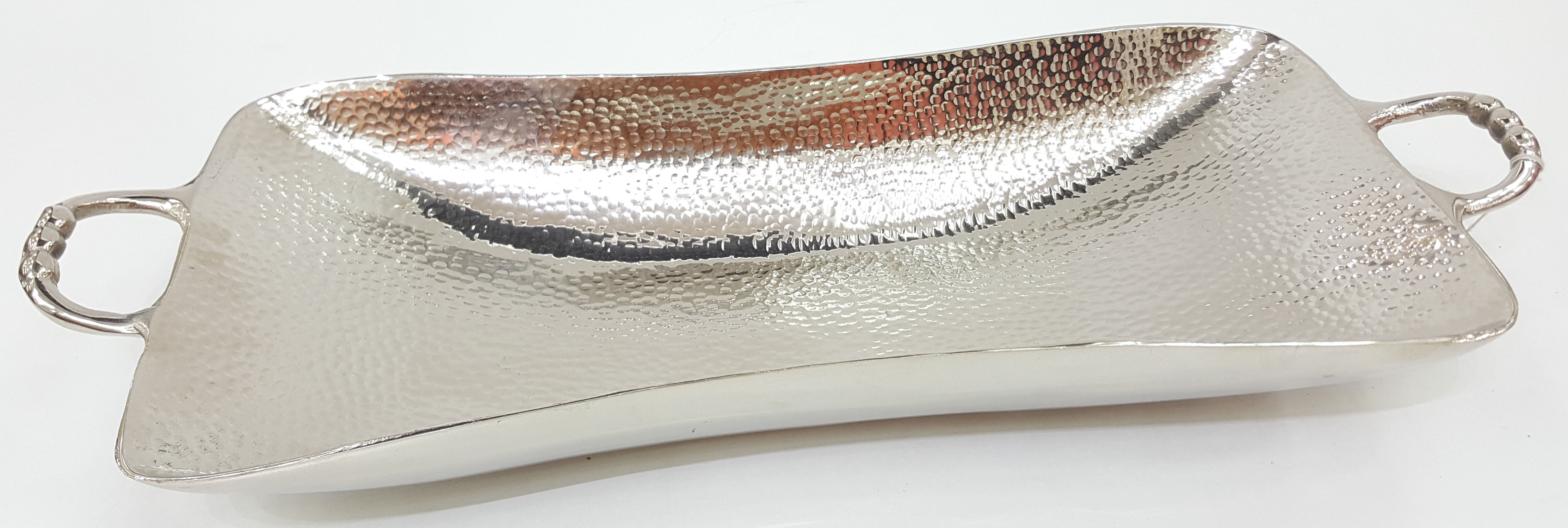 Silver Hammered Serving Tray